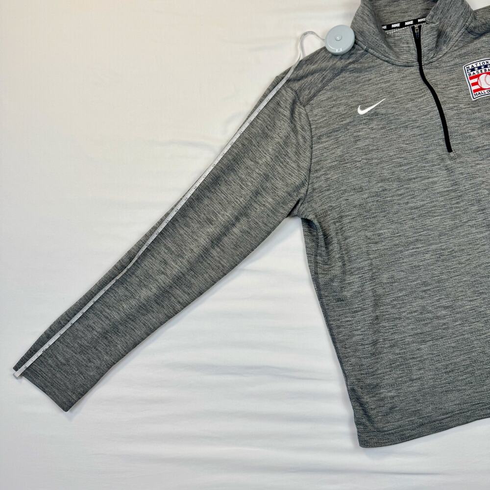 Nike Dri-FIT National Baseball Hall of Fame 1/4 Zip Pullover Gray Men's XL - Picture 11 of 16